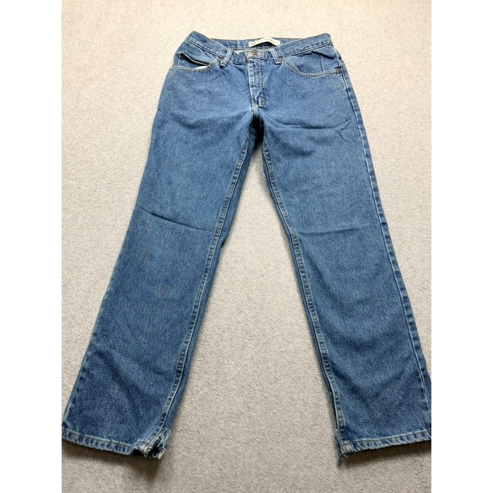 Lee Regular Fit Straight Leg Jeans Mens 32X29 Medium Wash Blue Vintage Denim